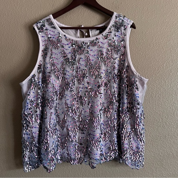 torrid Tops - Torrid Mauve Sequin Shell Crop Top Size 2X NWT